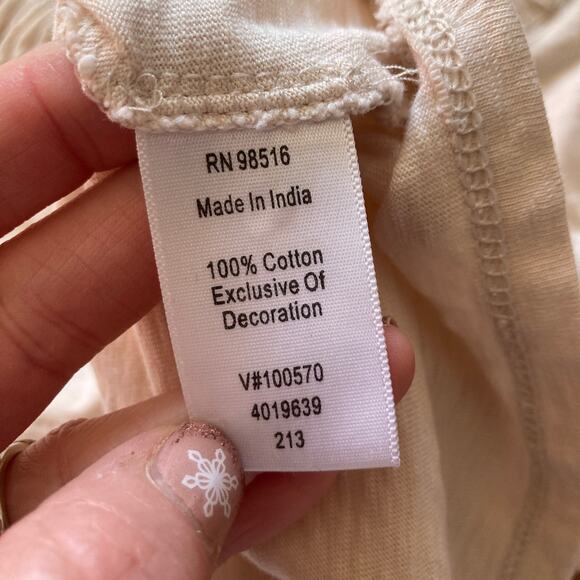 Coldwater Creek Beige Stretch Pullover Top, Size M - Picture 5 of 6